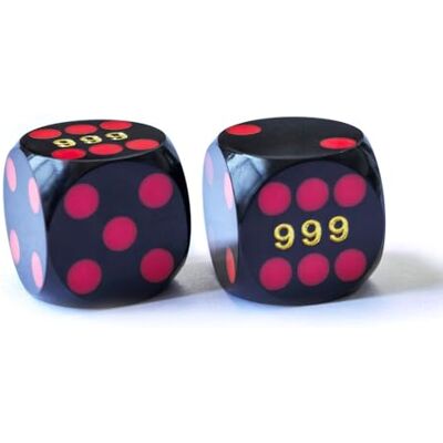 BESCON DICE Bescon Professional Precision Dice Round Corner 9/16" (14.3mm) with Colorful Dots, Colored Dots Precision Backgammon Dice 14.3MM (Black Dice with red dots) BESCON DICE Bescon Professional Precision Dice Round Corner 9/16" (14.3mm) with Colorful Dots, Colored Dots Precision Backgammon Dice 14.3MM (Black Dice with red dots)