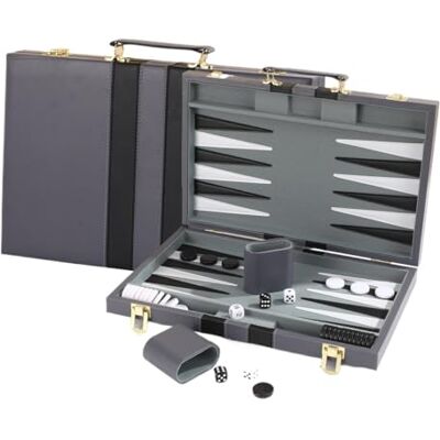 ROSEEONNE Large Backgammon Sets for Adults Classic Board Games chess board For 2 Players Quality PU Leather Case ROSEEONNE Large Backgammon Sets for Adults Classic Board Games chess board For 2 Players Quality PU Leather Case