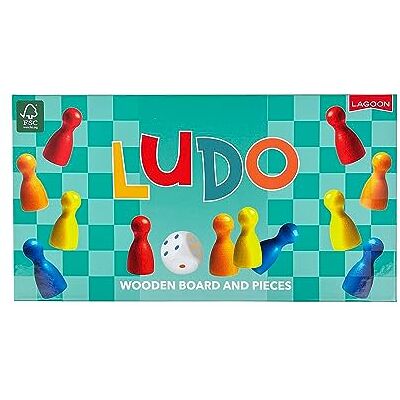 University Games Lagoon Ludo Wooden Board Game University Games Lagoon Ludo Wooden Board Game