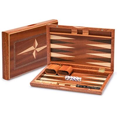 Yellow Mountain Imports Wooden Inlaid Backgammon Game Set, “Sentinel” 28 centimeters Wooden Playing Pieces and Accessories Yellow Mountain Imports Wooden Inlaid Backgammon Game Set, “Sentinel” 28 centimeters Wooden Playing Pieces and Accessories