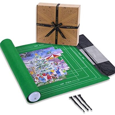 Jaques of London Jigsaw Mat Roll Up Puzzle Mat for 2000 Piece Jigsaws Easy to Store Jigsaw Roll Mat for Adults Jigsaws Quality Since 1795 Jaques of London Jigsaw Mat Roll Up Puzzle Mat for 2000 Piece Jigsaws Easy to Store Jigsaw Roll Mat for Adults Jigsaws Quality Since 1795
