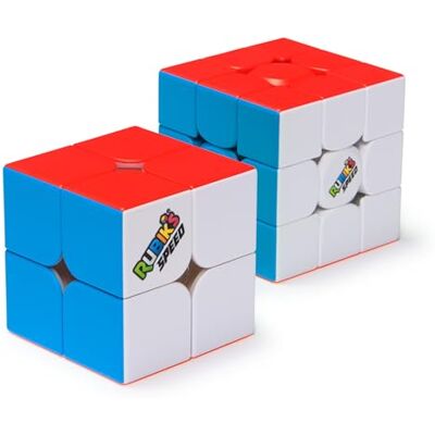 Rubik's Cube, 3x3 Magnetic Speed Cube & 2x2 Magnetic Speed Cube 2-Pack, Problem-Solving Challenging Brain Teaser Fidget Toy for Ages 8+ Rubik's Cube, 3x3 Magnetic Speed Cube & 2x2 Magnetic Speed Cube 2-Pack, Problem-Solving Challenging Brain Teaser Fidget Toy for Ages 8+
