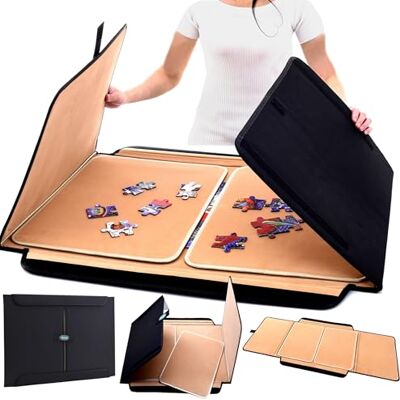 Jaques of London Premium Jigsaw Board for 1000 Pieces Removable Puzzle Mats Portable Jigsaw Puzzle Storage with Strong Velcro Fastening Since 1795 Jaques of London Premium Jigsaw Board for 1000 Pieces Removable Puzzle Mats Portable Jigsaw Puzzle Storage with Strong Velcro Fastening Since 1795