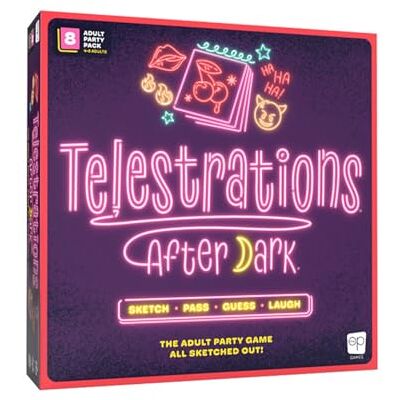 USAopoly Telestrations After Dark Refresh Adult Party Game Ages 18+ 4-8 Players 30+ Minutes Playing Time USAopoly Telestrations After Dark Refresh Adult Party Game Ages 18+ 4-8 Players 30+ Minutes Playing Time