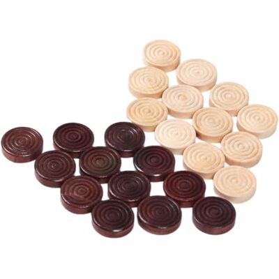 XIGACGEH 24Pcs Wood Checker Pieces, Stackable Draughts Pieces Backgammon Chess Board Game, Small Backgammon Checker Pieces, Puzzle Toy Travel Set, Accessories XIGACGEH 24Pcs Wood Checker Pieces, Stackable Draughts Pieces Backgammon Chess Board Game, Small Backgammon Checker Pieces, Puzzle Toy Travel Set, Accessories