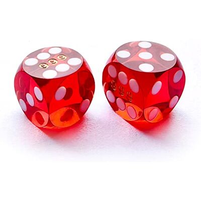 BESCON DICE Bescon Professional Precision Dice Round Corner 5/8" (16mm) with Random Serial Number, Precision Cut Dice 16MM Gem Red, 2pcs Set BESCON DICE Bescon Professional Precision Dice Round Corner 5/8" (16mm) with Random Serial Number, Precision Cut Dice 16MM Gem Red, 2pcs Set