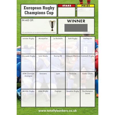 Totally Bonkers Rugby Union (European Champions) Fundraising Scratch Cards 20 Square A6 (148x105mm) -10 Pack TB0051 Blind Card Totally Bonkers Rugby Union (European Champions) Fundraising Scratch Cards 20 Square A6 (148x105mm) -10 Pack TB0051 Blind Card