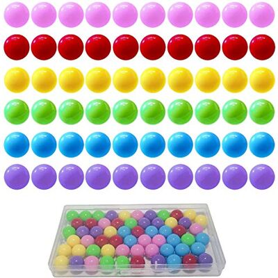 Hotgod 60 Pcs Chinese Checkers Marbles Balls in 6 Colors,Game Replacement Balls with Plastic Box for Marble Run, Marbles Game Hotgod 60 Pcs Chinese Checkers Marbles Balls in 6 Colors,Game Replacement Balls with Plastic Box for Marble Run, Marbles Game