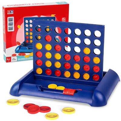 MIFKLMV 4 in a Row Classic Board Game, 4 in a Row Strategy Board Game, Line Up 4 Educational Toys, Educational Family Toy for Boys Girls Adults MIFKLMV 4 in a Row Classic Board Game, 4 in a Row Strategy Board Game, Line Up 4 Educational Toys, Educational Family Toy for Boys Girls Adults