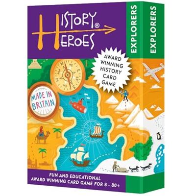 History Heroes : EXPLORERS History Quiz Card Game for Kids, Adults, Travel, Game Night Family Friendly, Fun and Educational Party Game About The Greatest Exploration & Explorers History Heroes : EXPLORERS History Quiz Card Game for Kids, Adults, Travel, Game Night Family Friendly, Fun and Educational Party Game About The Greatest Exploration & Explorers