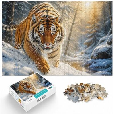 LMYmoney Tiger, Classic Jigsaw Puzzle, 1000 Pieces, 1000pcs (40x28cm) For cold evenings at home: Adult jigsaw puzzle with 1000 pieces offers adults a patient challenge for colder days. LMYmoney Tiger, Classic Jigsaw Puzzle, 1000 Pieces, 1000pcs (40x28cm) For cold evenings at home: Adult jigsaw puzzle with 1000 pieces offers adults a patient challenge for colder days.