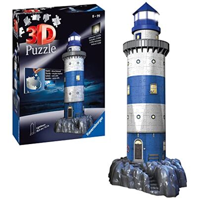 Ravensburger Lighthouse 3D Jigsaw Puzzle for Adults and Kids Age 8 Years Up Light Up Edition with LED Lighting 216 Pieces No Glue Required Ravensburger Lighthouse 3D Jigsaw Puzzle for Adults and Kids Age 8 Years Up Light Up Edition with LED Lighting 216 Pieces No Glue Required