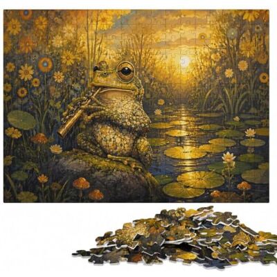 PinguoFFF Toad Playing Flute Classic Jigsaw Puzzle for Adults, 300 Pieces Adult Jigsaw Puzzle – image-based sorting for steady puzzle progress over several sessions. PinguoFFF Toad Playing Flute Classic Jigsaw Puzzle for Adults, 300 Pieces Adult Jigsaw Puzzle – image-based sorting for steady puzzle progress over several sessions.