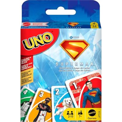 Mattel UNO Superman Card Game for Kids, Adults and Family Nights, Parties, Travel and Camping, Movie Inspired Toy Collection Mattel UNO Superman Card Game for Kids, Adults and Family Nights, Parties, Travel and Camping, Movie Inspired Toy Collection