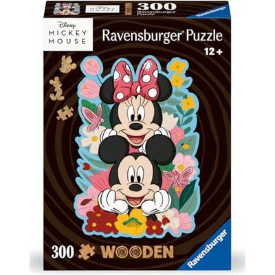 Ravensburger Disney Mickey & Minnie Mouse Shaped 300 Piece Wooden Puzzles for Adults and Kids Age 12 Years Up Ravensburger Disney Mickey & Minnie Mouse Shaped 300 Piece Wooden Puzzles for Adults and Kids Age 12 Years Up