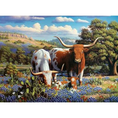 Ravensburger Longhorns 500 Piece Jigsaw Puzzle for Adults and Kids Age 10 Years Up Ravensburger Longhorns 500 Piece Jigsaw Puzzle for Adults and Kids Age 10 Years Up