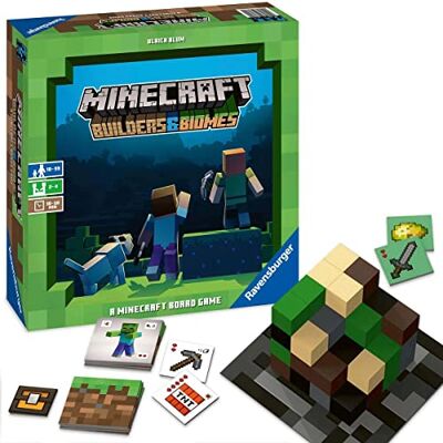 Ravensburger Minecraft Builders & Biomes Strategy Board Game for Kids and Adults, 2 to 4 Players, Ages 10 Years and Up Ravensburger Minecraft Builders & Biomes Strategy Board Game for Kids and Adults, 2 to 4 Players, Ages 10 Years and Up