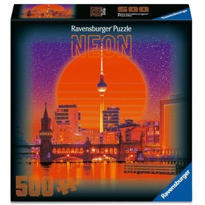 Ravensburger Neon Berlin 500 Piece Jigsaw Puzzle for Adults & Teens, Vibrant Berlin Skyline Cityscape Puzzle, Travel & Landscape Puzzle Gift Ravensburger Neon Berlin 500 Piece Jigsaw Puzzle for Adults & Teens, Vibrant Berlin Skyline Cityscape Puzzle, Travel & Landscape Puzzle Gift
