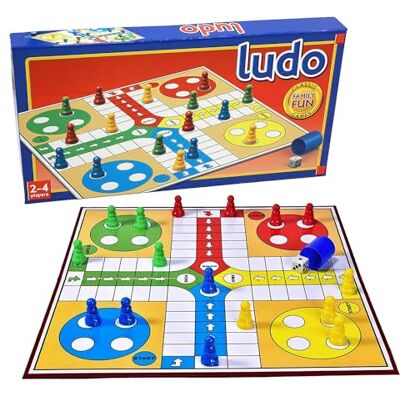 Navoys Ludo Board Game, Foldable, 4 Player Family Set Folds to in half, ludo classic board game for kids and family, includes instructions, ideal board games kids Navoys Ludo Board Game, Foldable, 4 Player Family Set Folds to in half, ludo classic board game for kids and family, includes instructions, ideal board games kids