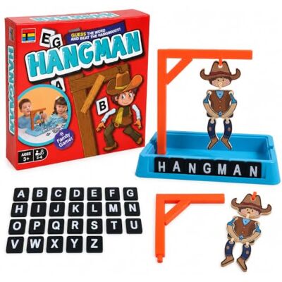 Quickdraw Hangman Word Game for Kids & Families Classic 2-4 Player Spelling and Vocabulary Board Game with 60 Letter Tiles, Gallows and Figure for Family Game Night, Parties and Gifts Ages 3+ Quickdraw Hangman Word Game for Kids & Families Classic 2-4 Player Spelling and Vocabulary Board Game with 60 Letter Tiles, Gallows and Figure for Family Game Night, Parties and Gifts Ages 3+