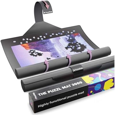 Puzzlup Jigsaw Mat 3000 Pieces 95 X 140 cm (37 x 55 Inches) Non Slip Roll Up Foam Puzzle Mat Suited for Puzzles of 500, 1000, 1500, 2000 or 3000 pieces Portapuzzle With Gift Packaging Puzzlup Jigsaw Mat 3000 Pieces 95 X 140 cm (37 x 55 Inches) Non Slip Roll Up Foam Puzzle Mat Suited for Puzzles of 500, 1000, 1500, 2000 or 3000 pieces Portapuzzle With Gift Packaging