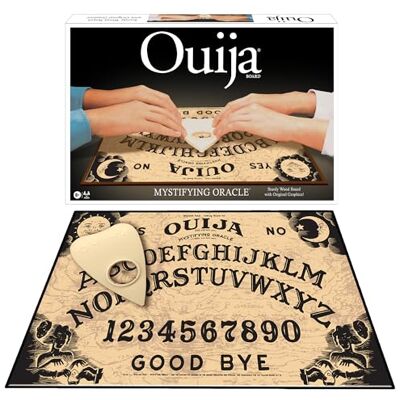 Winning Moves Classic Ouija with 1990s Artwork Games, Thick Wood Premium Quality Talking Spirit Board, for 2 or More Players, Ages 8 and Up (1175) Winning Moves Classic Ouija with 1990s Artwork Games, Thick Wood Premium Quality Talking Spirit Board, for 2 or More Players, Ages 8 and Up (1175)