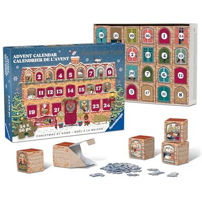 Ravensburger Jigsaw Puzzle Advent Calendar Christmas at Home – 24 x 56 Piece Festive Puzzles by Claire Wilson – Build Individually or Create One Large Christmas Puzzle Ravensburger Jigsaw Puzzle Advent Calendar Christmas at Home – 24 x 56 Piece Festive Puzzles by Claire Wilson – Build Individually or Create One Large Christmas Puzzle
