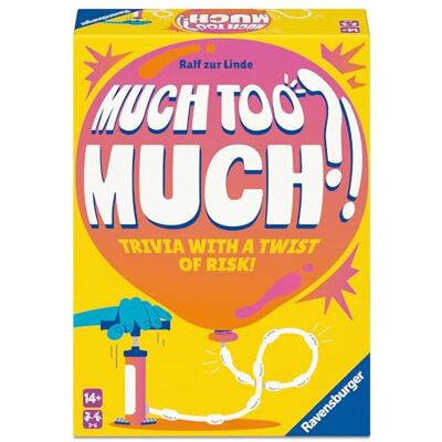 Ravensburger Much Too Much – Fun Family Trivia Game of Crazy Facts from 3 to 6 Players Ages 14 and up Ravensburger Much Too Much – Fun Family Trivia Game of Crazy Facts from 3 to 6 Players Ages 14 and up