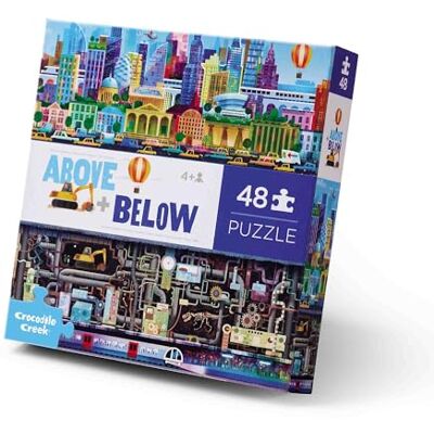 Crocodile Creek Above + Below Puzzle - City 48 pcs Crocodile Creek Above + Below Puzzle - City 48 pcs