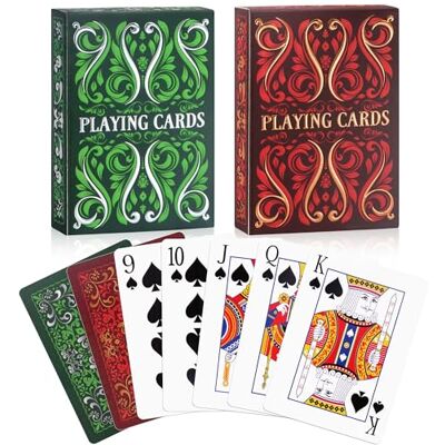Aomaic Playing Cards 2 Pack Standard Index Playing Card Premium Poker Set Card Games for Adults Deck of Playing Cards for Travel Camping Family Games Night Party Games Aomaic Playing Cards 2 Pack Standard Index Playing Card Premium Poker Set Card Games for Adults Deck of Playing Cards for Travel Camping Family Games Night Party Games