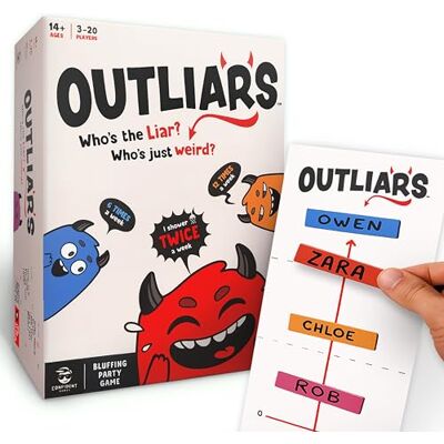 Confident Games Outliars The Ultimate Bluffing Party Game for Adults & Teens 3+ players Can you spot the liar Best Game for Game Night Suitable for Large Group Games Hilarious Conversations Guaranteed Confident Games Outliars The Ultimate Bluffing Party Game for Adults & Teens 3+ players Can you spot the liar Best Game for Game Night Suitable for Large Group Games Hilarious Conversations Guaranteed
