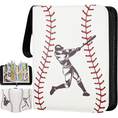 slonser Baseball Card Binder 440 Pockets, 55 Sleeves Small Baseball Binder 3 Ring Zipper Trading Cards Holder 4 Pocket, Mini Sport Collection Book Storage Organizer, Album Folder Case Photocard Protector Gift slonser Baseball Card Binder 440 Pockets, 55 Sleeves Small Baseball Binder 3 Ring Zipper Trading Cards Holder 4 Pocket, Mini Sport Collection Book Storage Organizer, Album Folder Case Photocard Protector Gift