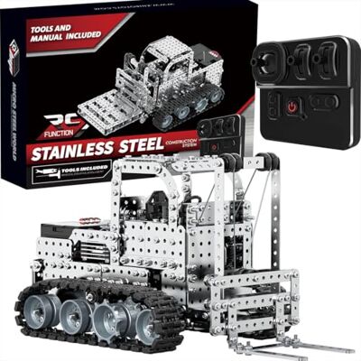 Cubertime RC Metal Forklift Model Kit, 12CH Construction Vehicle with Lifting Arm for Adults, 3D Mechanical Puzzle Engineering Gift (1476PCS) Cubertime RC Metal Forklift Model Kit, 12CH Construction Vehicle with Lifting Arm for Adults, 3D Mechanical Puzzle Engineering Gift (1476PCS)
