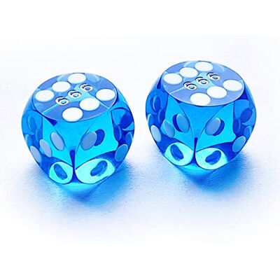 BESCON DICE Bescon Professional Precision Dice Round Corner 5/8" (16mm) with Random Serial Number, Precision Cut Dice 16MM Gem Blue, 2pcs Set BESCON DICE Bescon Professional Precision Dice Round Corner 5/8" (16mm) with Random Serial Number, Precision Cut Dice 16MM Gem Blue, 2pcs Set