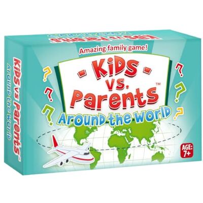 KANGUR Kids vs Parents Around the World Quiz Card Game for Kids Educational, Family Game, Smart Game, Trivia, Travel Game KANGUR Kids vs Parents Around the World Quiz Card Game for Kids Educational, Family Game, Smart Game, Trivia, Travel Game