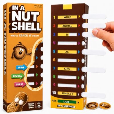 Confident Games In A Nutshell Slide & Guess Word Game for Adults, Teens, Kids 2+players Family Party & Board Game for Game Nights Viral Guessing Game Fun for Small Groups and Couples to Large Group Games Confident Games In A Nutshell Slide & Guess Word Game for Adults, Teens, Kids 2+players Family Party & Board Game for Game Nights Viral Guessing Game Fun for Small Groups and Couples to Large Group Games