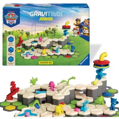 Ravensburger GraviTrax Junior Starter Set XXL Marble Run Kids Age 3+ Paw Patrol, STEM and Construction Toy, 172 pieces, 4 marbles, Construction toys, Can be played with alone, Gift for children Ravensburger GraviTrax Junior Starter Set XXL Marble Run Kids Age 3+ Paw Patrol, STEM and Construction Toy, 172 pieces, 4 marbles, Construction toys, Can be played with alone, Gift for children