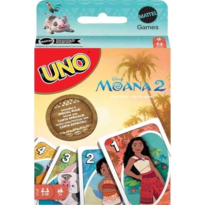Mattel UNO Disney Moana 2 Card Game for Kids, Adults & Family with Deck & Special Rule Inspired by the Movie Mattel UNO Disney Moana 2 Card Game for Kids, Adults & Family with Deck & Special Rule Inspired by the Movie