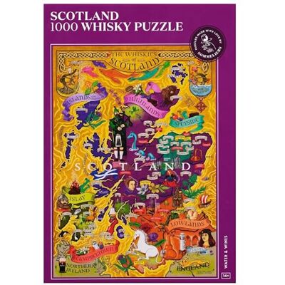WATER & WINES Whisky Puzzle Scotland Exciting and Educational 1000 Pieces Jigsaw Puzzle for Adults Unique Hand-drawn Puzzle Map of Scotish Whisky WATER & WINES Whisky Puzzle Scotland Exciting and Educational 1000 Pieces Jigsaw Puzzle for Adults Unique Hand-drawn Puzzle Map of Scotish Whisky