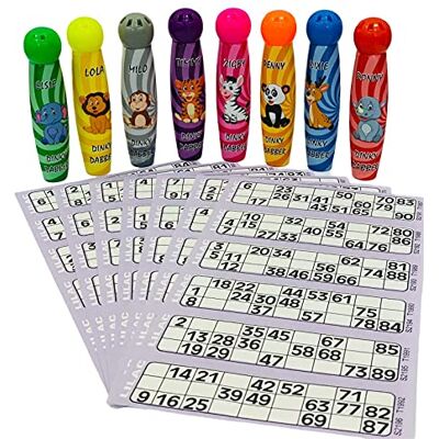 Thomas & Anca Club Supplies Ltd Bingo Dabbers Dinky Dabbers 8 pack with 60 Bingo Tickets Pack Bingo Gift Bingo Set Kids Family Bingo Thomas & Anca Club Supplies Ltd Bingo Dabbers Dinky Dabbers 8 pack with 60 Bingo Tickets Pack Bingo Gift Bingo Set Kids Family Bingo