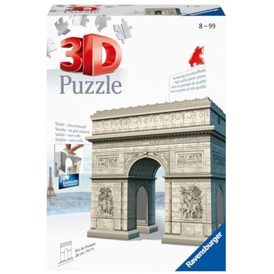 Ravensburger Arc De Triomphe, 216Pc 3D Jigsaw Puzzle Ravensburger Arc De Triomphe, 216Pc 3D Jigsaw Puzzle