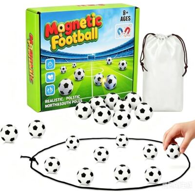jinpyzqlch Magnetic Football Games, Containing 20 Football-Shaped Magnetic Balls and a Durable String, For Family Travel Indoor Party Educational Puzzle Game Suitable for adults aged 14 and older jinpyzqlch Magnetic Football Games, Containing 20 Football-Shaped Magnetic Balls and a Durable String, For Family Travel Indoor Party Educational Puzzle Game Suitable for adults aged 14 and older