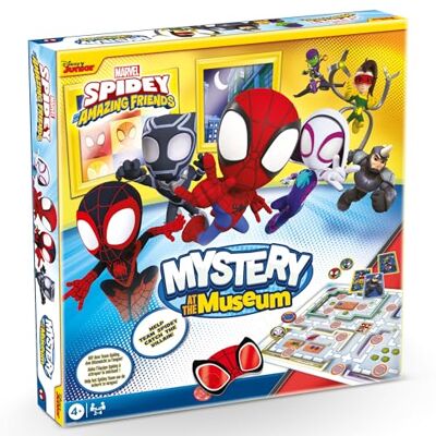 Shuffle Spidey and Friends Mystery At The Museum, Help Team Spidey Catch The Villain, Fun Game for Marvel Fans, Great Gift, 2-4 Players, Ages 4+ Years Shuffle Spidey and Friends Mystery At The Museum, Help Team Spidey Catch The Villain, Fun Game for Marvel Fans, Great Gift, 2-4 Players, Ages 4+ Years