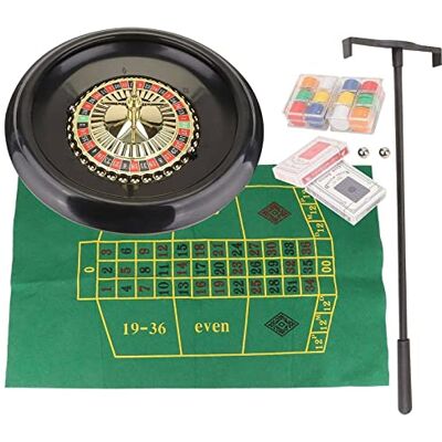 SUNNYNEST 16 Inch Luxury Roulette Wheel Game Set, Complete Set with Felt Rake, Playing Cloth, Balls, Chips & Playing Cards, Professional Tabletop Roulette Kit for Home, Party,Entertainment SUNNYNEST 16 Inch Luxury Roulette Wheel Game Set, Complete Set with Felt Rake, Playing Cloth, Balls, Chips & Playing Cards, Professional Tabletop Roulette Kit for Home, Party,Entertainment