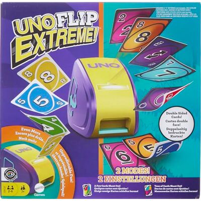 Mattel UNO Flip Extreme Card Game for Kids, Adults & Family Combines UNO Flip & Extreme in One Game! JCH61 Mattel UNO Flip Extreme Card Game for Kids, Adults & Family Combines UNO Flip & Extreme in One Game! JCH61