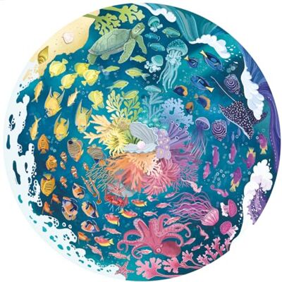 Ravensburger Circle of Colours Oceans Circular 500 Piece Jigsaw Puzzle for Adults and Kids Age 10 Years + Ravensburger Circle of Colours Oceans Circular 500 Piece Jigsaw Puzzle for Adults and Kids Age 10 Years +