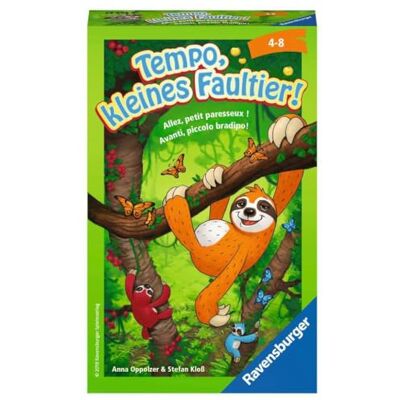 Ravensburger 23463 Tempo, Small Sloth, Gift Game for 2-4 Players, Children's Game from 4 Years, Compact Format, Travel Game, Board Game Ravensburger 23463 Tempo, Small Sloth, Gift Game for 2-4 Players, Children's Game from 4 Years, Compact Format, Travel Game, Board Game