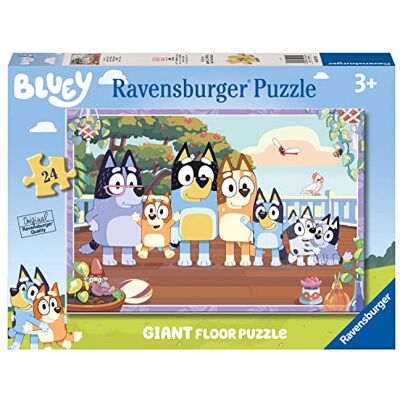 Ravensburger Children Puzzles Family time Ages 3+ Bluey Giant Floor Puzzle 24 Piece Educational and Fun Toy Ideal as an original gift for children from 3 years old. Ravensburger Children Puzzles Family time Ages 3+ Bluey Giant Floor Puzzle 24 Piece Educational and Fun Toy Ideal as an original gift for children from 3 years old.