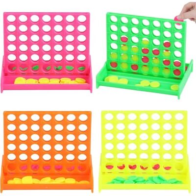 VEYLIN Mini 4 in a Row Classic Board Game, 12 Pack Assorted Colours Four In A Row Board Games Party Bag Fillers, Educational Toy for Boys & Girls VEYLIN Mini 4 in a Row Classic Board Game, 12 Pack Assorted Colours Four In A Row Board Games Party Bag Fillers, Educational Toy for Boys & Girls
