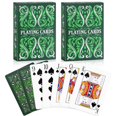Aomaic Playing Cards 2 Pack Standard Index Playing Card Premium Poker Set Card Games for Adults Deck of Playing Cards for Travel Camping Family Games Night Party Games Aomaic Playing Cards 2 Pack Standard Index Playing Card Premium Poker Set Card Games for Adults Deck of Playing Cards for Travel Camping Family Games Night Party Games